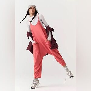 Free People Movement Hot Shot Onesie Jumpsuit, Red Apple Large NWT